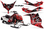Preview: Northstar Hintergrund = Rot, Designfarbe = Weiß für Polaris IQ Race 600 05-18