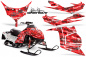 Preview: SilverStar - Silverhaze Hintergrund = Rot, Designfarbe = Schwarz für Polaris IQ Race 600 05-18