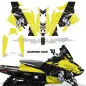 Preview: Diamond Race Hintergrund = Gelb, Designfarbe = Schwarz für Polaris Matryx Indy Assault 21+