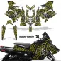 Preview: Widow Maker Hintergrund = Schwarz, Designfarbe = Gelb für Polaris Matryx Indy Assault 21+