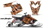 Preview: Northstar Hintergrund = Orange, Designfarbe = Weiß für Polaris PRO-R/RMK/Rush/Switchback/Assault 11-16