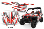 Preview: Slash Hintergrund = Weiß, Designfarbe = Rot für Polaris General 2 Türer 2016+