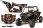 Preview: Mad-Hatter Hintergrund = Schwarz, Designfarbe = Orange für Polaris RZR 1000 XP 2 Türer 13-18