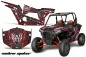 Preview: Widow Maker Hintergrund = Schwarz, Designfarbe = Rot für Polaris RZR 1000 Turbo 2 Türer 13-18