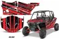 Preview: InLine Hintergrund = Schwarz, Designfarbe = Rot für Polaris RZR 1000 Turbo 4 Türer 13-18