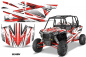 Preview: Slash Hintergrund = Weiß, Designfarbe = Rot für Polaris RZR 1000 XP 4 Türer 13-18