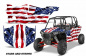 Preview: Stars and Stripes für Polaris RZR 1000 Turbo 4 Türer 13-18