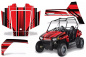 Preview: InLine Hintergrund = Schwarz, Designfarbe = Rot für Polaris RZR 170