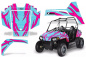 Preview: Zooted Hintergrund = Aqua Blau, Designfarbe = Pink für Polaris RZR 170