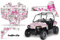 Preview: Butterfly Hintergrund = Weiß, Designfarbe = Pink für Polaris RZR 170