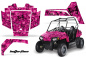 Preview: Butterfly Hintergrund = Pink, Designfarbe = Schwarz für Polaris RZR 170