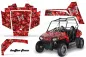 Preview: Butterfly Hintergrund = Rot, Designfarbe = Silber für Polaris RZR 170