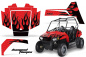 Preview: Diamond Flames Hintergrund = Rot, Designfarbe = Schwarz für Polaris RZR 170