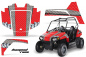 Preview: Diamond Race Hintergrund = Rot, Designfarbe = Silber für Polaris RZR 170