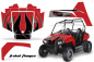 Preview: Tribal Flames Hintergrund = Rot, Designfarbe = Schwarz Polaris RZR 170