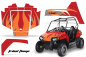 Preview: Tribal Flames Hintergrund = Rot, Designfarbe = Orange Polaris RZR 170