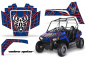 Preview: Widow Maker Hintergrund = Blau, Designfarbe = Rot für Polaris RZR 170