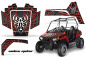 Preview: Widow Maker Hintergrund = Schwarz, Designfarbe = Rot für Polaris RZR 170