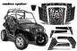 Preview: Widow Maker Hintergrund = Schwarz, Designfarbe = Silber für Polaris RZR 800/s 06-10