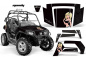 Preview: Mandy Hintergrund = Schwarz, Designfarbe = Schwarz für Polaris RZR 800/s 06-10