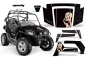 Preview: Mandy Background = Black, Design color = Black for Polaris RZR 800/s 06-10