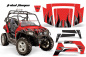 Preview: Tribal Flames Hintergrund = Rot, Designfarbe = Schwarz Polaris RZR 800/s 06-10