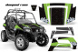 Preview: Diamond Race Hintergrund = Schwarz, Designfarbe = Grün für Polaris RZR 800/s 06-10
