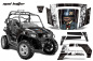 Preview: Mad-Hatter Hintergrund = Schwarz, Designfarbe = Weiß für Polaris RZR 800/s 06-10