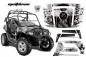 Preview: Meltdown Hintergrund = Weiß, Designfarbe = Schwarz für Polaris RZR 800/s 06-10