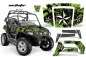 Preview: Northstar Background = Green, Design color = White for Polaris RZR 800/s 06-10