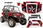 Preview: Northstar Background = Red, Design color = White for Polaris RZR 800/s 06-10