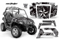 Preview: Northstar Hintergrund = Silber, Designfarbe = Weiß für Polaris RZR 800/s 06-10
