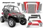 Preview: Diamond Race Background = Silver, Design color = Red for Polaris RZR 800/s 06-10