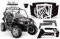 Preview: SilverStar - Reloaded Hintergrund = Schwarz, Designfarbe = Weiß für Polaris RZR 800/s 06-10