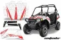 Preview: Contender Hintergrund = Weiß, Designfarbe = Rot für Polaris RZR 800/s 11-14