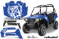 Preview: Silverstar - Reloaded Hintergrund = Blau, Designfarbe = Weiß für Polaris RZR 800/s 11-14