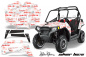Preview: Silverstar - Silverhaze Hintergrund = Weiß, Designfarbe = Rot Polaris RZR 800/s 11-14