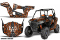 Preview: Widow Maker Hintergrund = Schwarz, Designfarbe = Orange Polaris RZR 900S/1000S 2 Türer 15-20