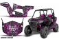 Preview: Widow Maker Hintergrund = Schwarz, Designfarbe = Pink für Polaris RZR 900S/1000S 2 Türer 15-20