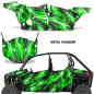 Preview: Metal Thunder Grün für Polaris RZR 900S/1000S 4 Türer 15-20