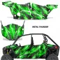 Preview: Metal Thunder Grün für Polaris RZR 900S/1000S 4 Türer 15-20