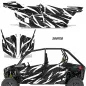 Preview: Zooted Hintergrund = Schwarz, Designfarbe = Weiß für Polaris RZR 900S/1000S 4 Türer 15-20