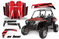 Preview: InLine Hintergrund = Schwarz, Designfarbe = Rot für Polaris RZR 900XP 11-14