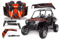Preview: Meltdown Hintergrund = Schwarz, Designfarbe = Rot für Polaris RZR 900XP 11-14