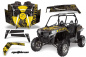 Preview: Meltdown Hintergrund = Schwarz, Designfarbe = Gelb für Polaris RZR 900XP 11-14