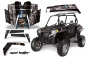 Preview: Mad-Hatter Hintergrund = Schwarz, Designfarbe = Silber für Polaris RZR 900XP 11-14