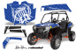 Preview: Silverstar - Reloaded Hintergrund = Blau, Designfarbe = Weiß für Polaris RZR 900XP 11-14