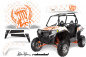 Preview: Silverstar - Reloaded Hintergrund = Weiß, Designfarbe = Orange für Polaris RZR 900XP 11-14