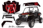 Preview: Silverstar - Reloaded Hintergrund = Schwarz, Designfarbe = Rot für Polaris RZR 900XP 11-14