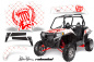 Preview: Silverstar - Reloaded Hintergrund = Weiß, Designfarbe = Rot für Polaris RZR 900XP 11-14